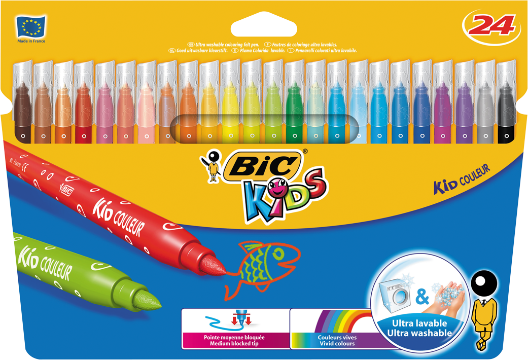 Bic Kid Couleur Keçeli Boya Kalemi 24 Renk
