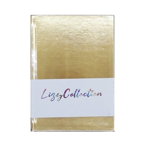 Lizy Ayna Kapak Defter 14X20 168 Yaprak Çizgili Gold