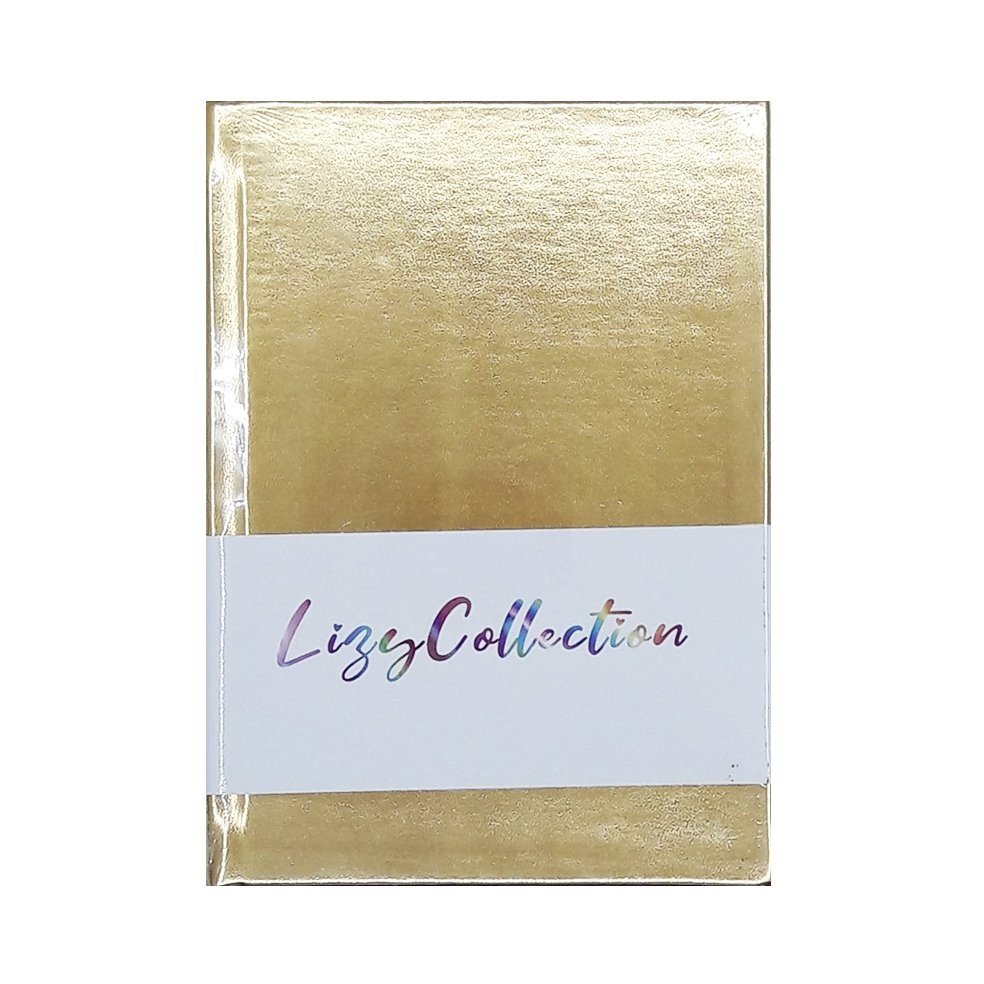 Lizy Ayna Kapak Defter 14X20 168 Yaprak Kareli Gold