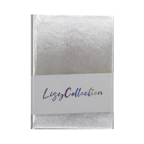 Lizy Ayna Kapak Defter 14X20 168 Yaprak Kareli Silver