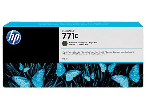 HP 771C 775 ml Mat Siyah DesignJet Mürekkep Kartuşu (B6Y07A)