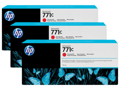HP 771C 3-pack 775-ml Chromatic Red DesignJet Ink Cartridges (B6Y32A)