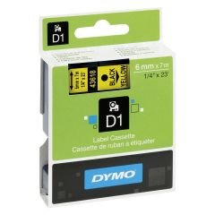 DYMO D1 Yedek Şerit 6 mm x 7 mt Sarı/ Siyah (43618) S0720790