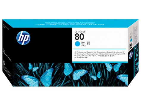 HP 80 Camgöbeği Baskı Kafası ve Baskı Kafası Temizleyicisi (C4821A)