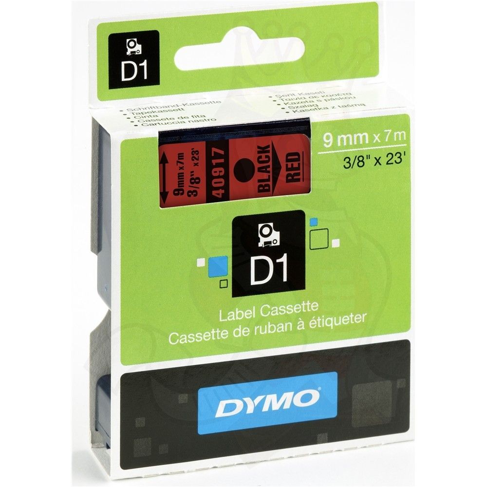 DYMO D1 Yedek Şerit 9 mm x 7 mt Kırmızı/ Siyah (40917) S0720720