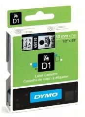 DYMO D1 Yedek Şerit 12 mm x 7 mt Şeffaf/ Siyah (45010) S0720500
