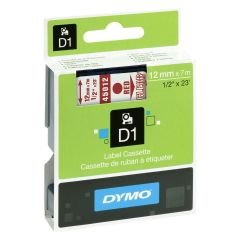 DYMO D1 Yedek Şerit 12 mm x 7 mt Şeffaf/ Kırmızı (45012) S0720520