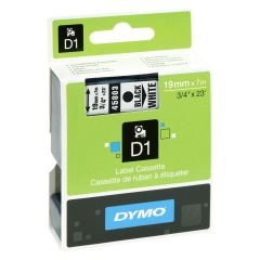 DYMO D1 Yedek Şerit 19 mm x 7 mt Beyaz/ Siyah (45803) S0720830