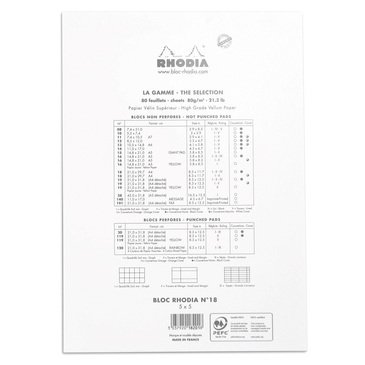 Rhodia A4 Beyaz Kapak Kareli Bloknot 80 Sayfa 21x29.7cm