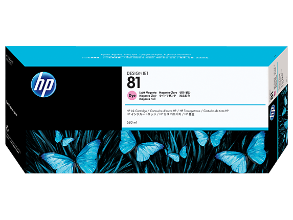 HP 81 680-ml Light Magenta DesignJet Dye Ink Cartridge (C4935A)