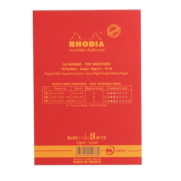 Rhodia Poppy Kapak Çizgili Bloknot 70 Sayfa 8.5x12cm
