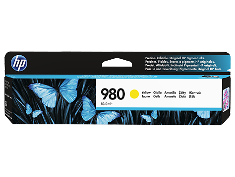 HP 980 Yellow Original Ink Cartridge (D8J09A)