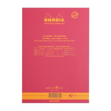 Rhodia A5 Rasperry Kapak Çizgili Bloknot 70 Sayfa