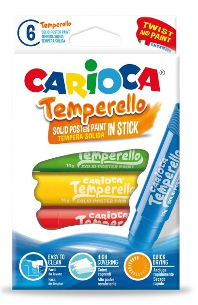 Carioca Temperello Stick Poster Boyama Kalemi 6 Renk