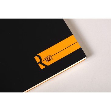Rhodia A4 Siyah Kapak Çizgili Bloknot 70 Sayfa