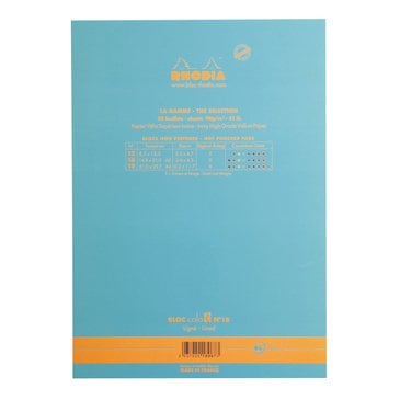 Rhodia A4 Turkuaz Kapak Çizgili Bloknot 70 Sayfa