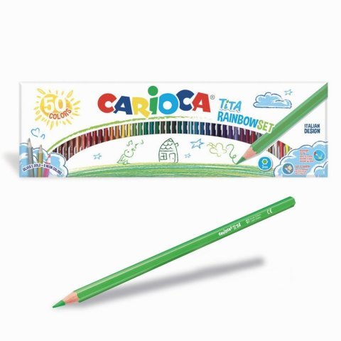 Carioca Tita Kuru Boya Seti Gökkuşağı 50 Renk
