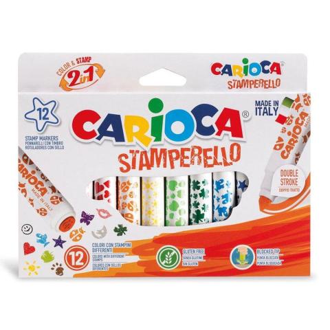 Carioca Stamperello Damga Keçeli Kalem Seti 12 Renk