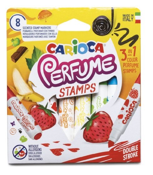 Carioca Parfümlü Damgalı Keçeli Boya Kalem Seti 8 Renk