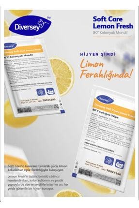 Diversey Soft Care Lemon Fresh Limon Kolonyalı Mendil 80 Derece 10 Lu