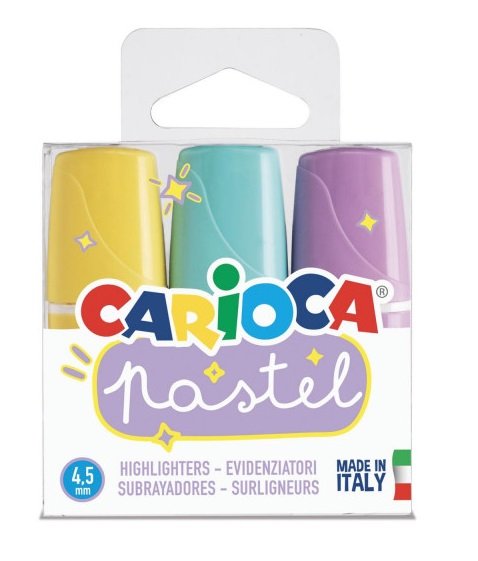 Carioca Pastel Renk Mini Fosforlu Kalem Seti 3\'lü