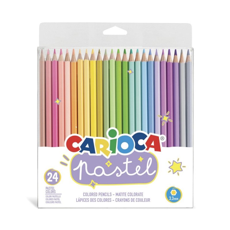 Carioca Pastel Renk Kuru Boya Seti 24 Renk