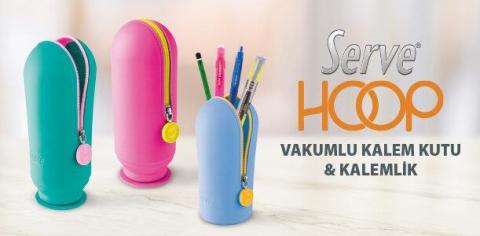 Serve Hoop Vakumlu Silikon Kalem Çantası Şeker Pembe