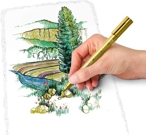 Staedtler Metalik Marker Silver 1-2mm 8323-81