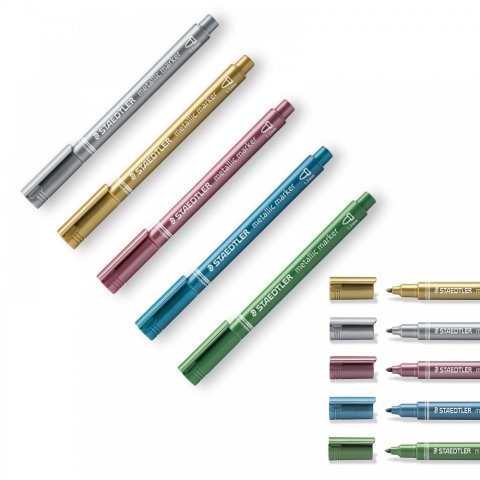 Staedtler Metalik Marker 5'li Set 1-2mm 8323-S BK5