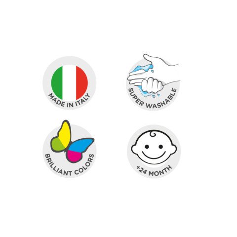 Carioca Yıkanabilir Bebek Parmak Boyası 4 Renk