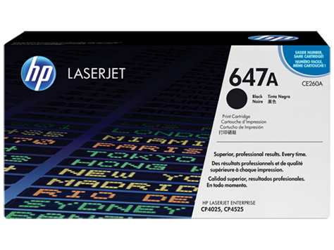 HP 647A Siyah Orijinal LaserJet Toner Kartuşu (CE260A)