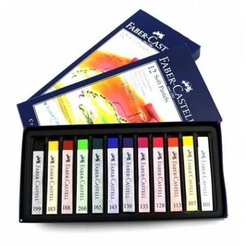 Faber Castell Creative Studio Toz Pastel Boya (Soft) 12 Renk Tam Boy