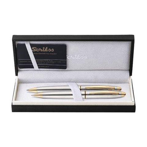 Scrikss 88 Tükenmez + Versatil Tk Gold Krom
