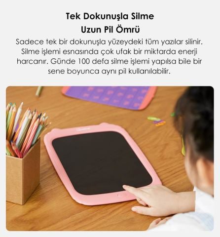 Xiaomi Wicue 11” Saydam LCD Dijital Eğitim Tableti – Pembe