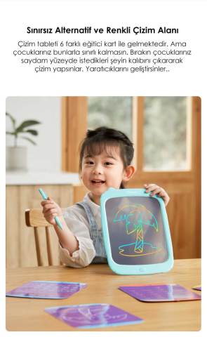 Xiaomi Wicue 11” Saydam LCD Dijital Eğitim Tableti – Mavi