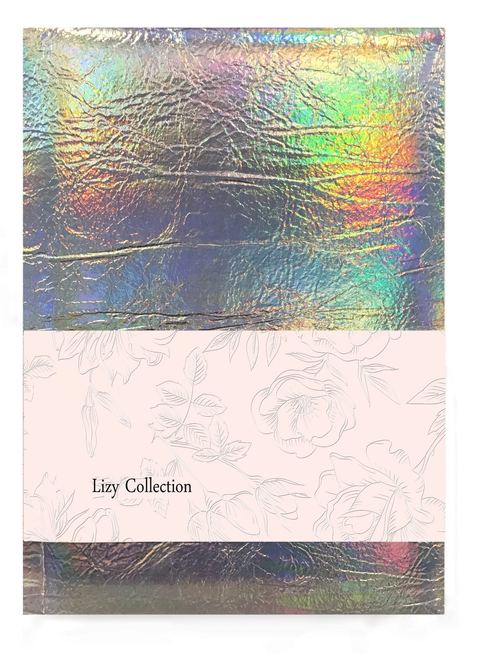 Lizy Parlak Deri Kapak Kareli Defter Silver 17x24 168yp.