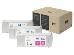 HP 81 3-pack 680-ml Magenta DesignJet Dye Ink Cartridges (C5068A)