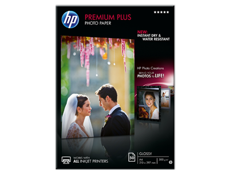 HP Premium Plus Parlak Fotoğraf Kağıdı, 50 yaprak/A4/210 x 297 mm (CR674A)