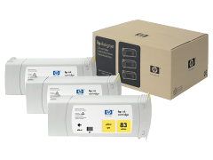 HP 83 3-pack 680-ml Yellow UV Cartridges (C5075A)