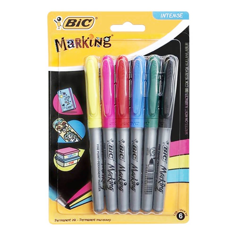 Bic Marking Permanent Kalem 6 Renk