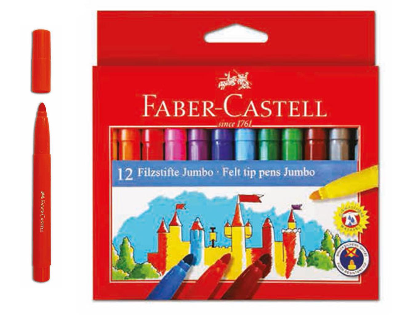 Faber-Castell Jumbo Keçeli Kalem 12'li