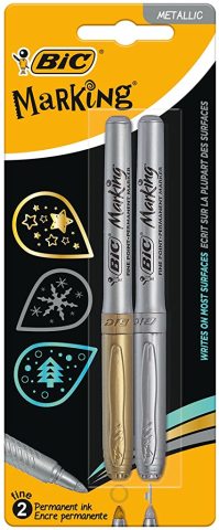 Bic Marking Permanent Kalem Altın-Gümüş Set