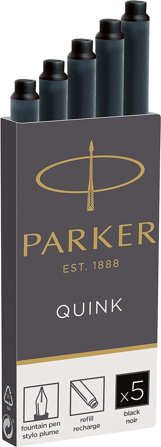 Parker Quink Dolma Kalem Kartuşu Uzun Siyah