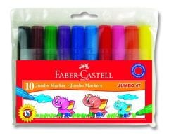 Faber-Castell Jumbo 47 Markör 10'lu Poşet