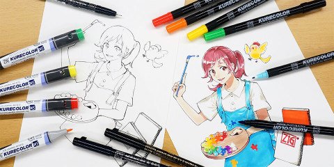 Zig Art & Graphic Twin Brush Pen Çift Uçlu Çizim Kalemi Naturel Gray TUT-80 890