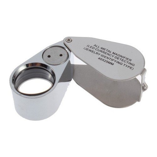 Kembs Metal Işıklı Lup Büyüteç 40x25mm