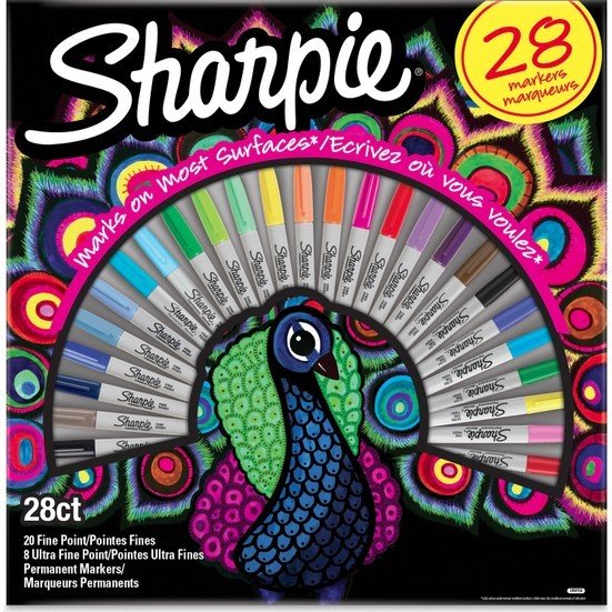 Sharpie Permanent Kalem Seti Fine Uç 28'li  Tavuskuşu