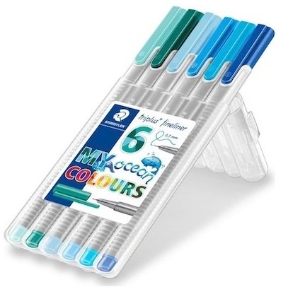 Staedtler Triplus Fineliner Kalem Seti Okyanus Renkler 6'lı