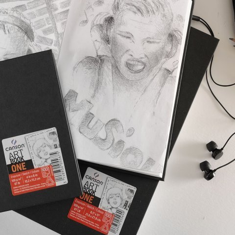 Canson Art Book One A5 Spiralli Sert Kapak Eskiz Defteri 100gr 80 Yaprak
