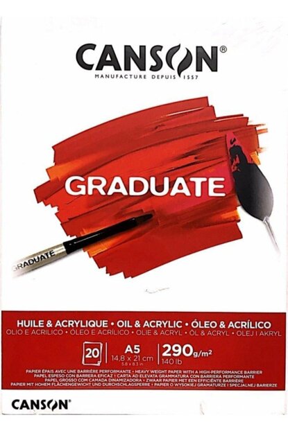 Canson Graduate A5 Akrilik ve Yağlı Boya Blok 290gr.20yp.